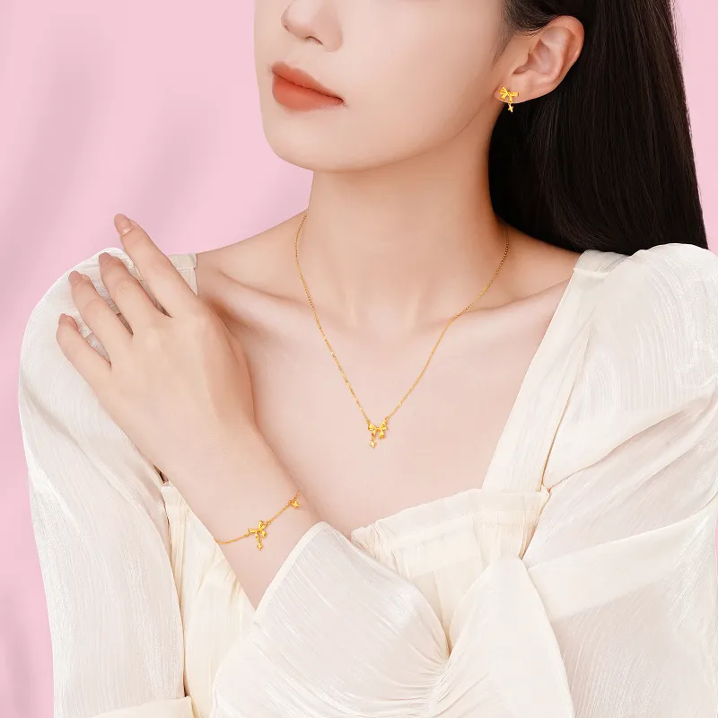 CHJ JEWELLERY Gold Bracelet Women's-5