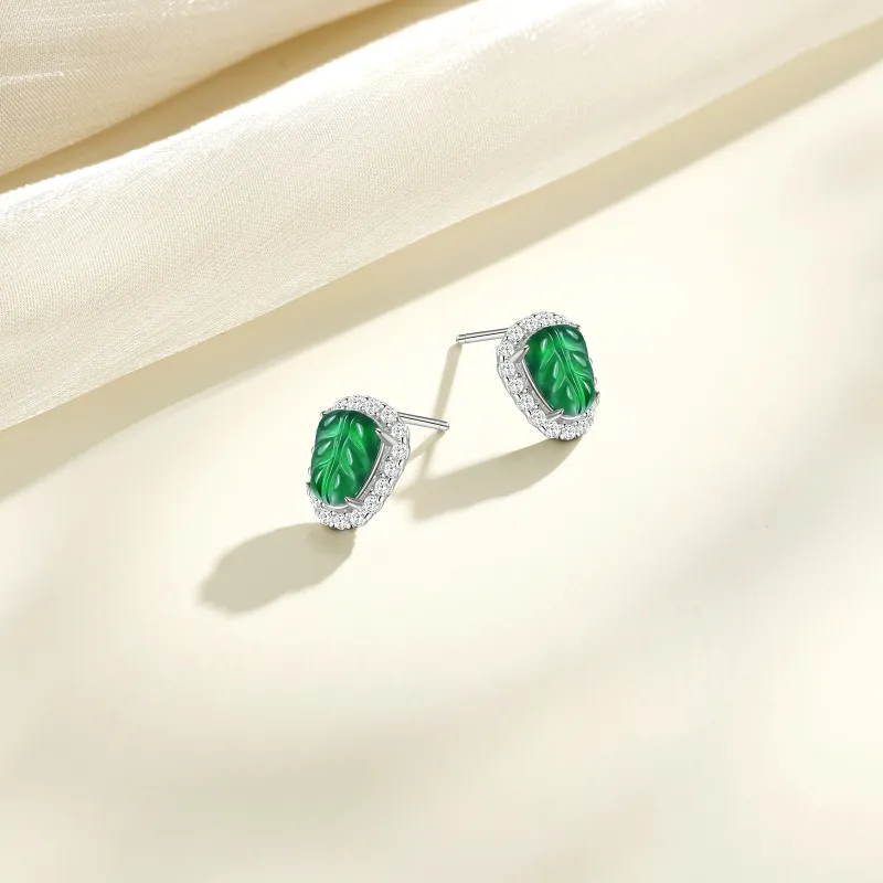 CHAOHONGJI Ice Glutinous Jadeite Stud Earrings Women's-6