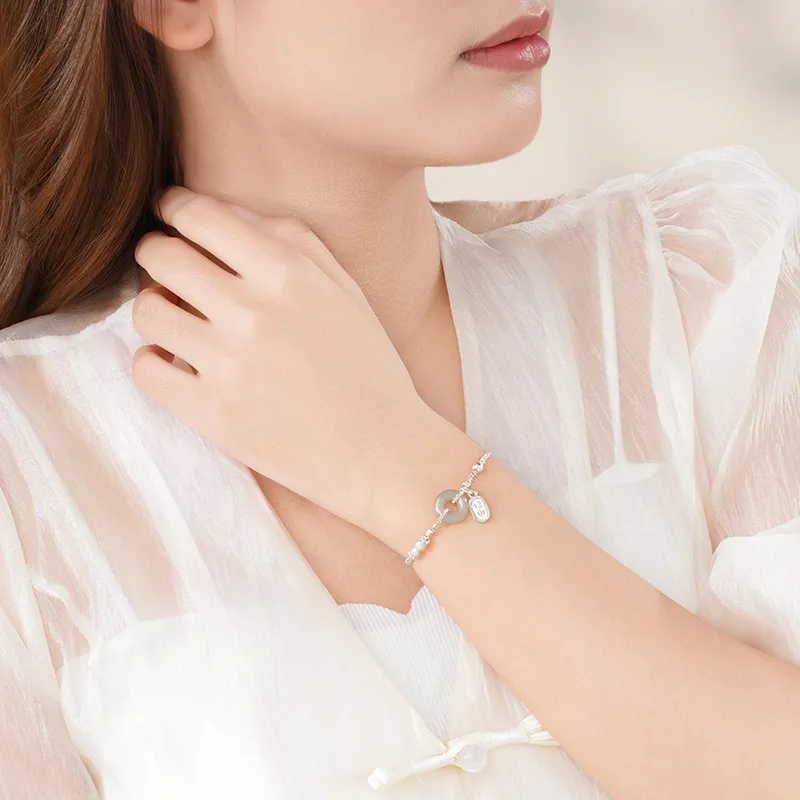 CHAOHONGJI Bracelets Pale Greenish White Jade Women's-2