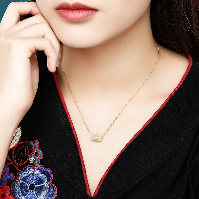 CHAOHONGJI Hetian Jade Bracelets Women's White Jade-6