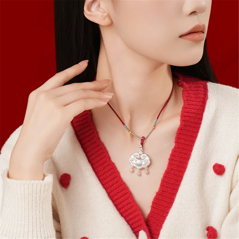 CHAOHONGJI 990 Foot Silver Necklaces Women's-3