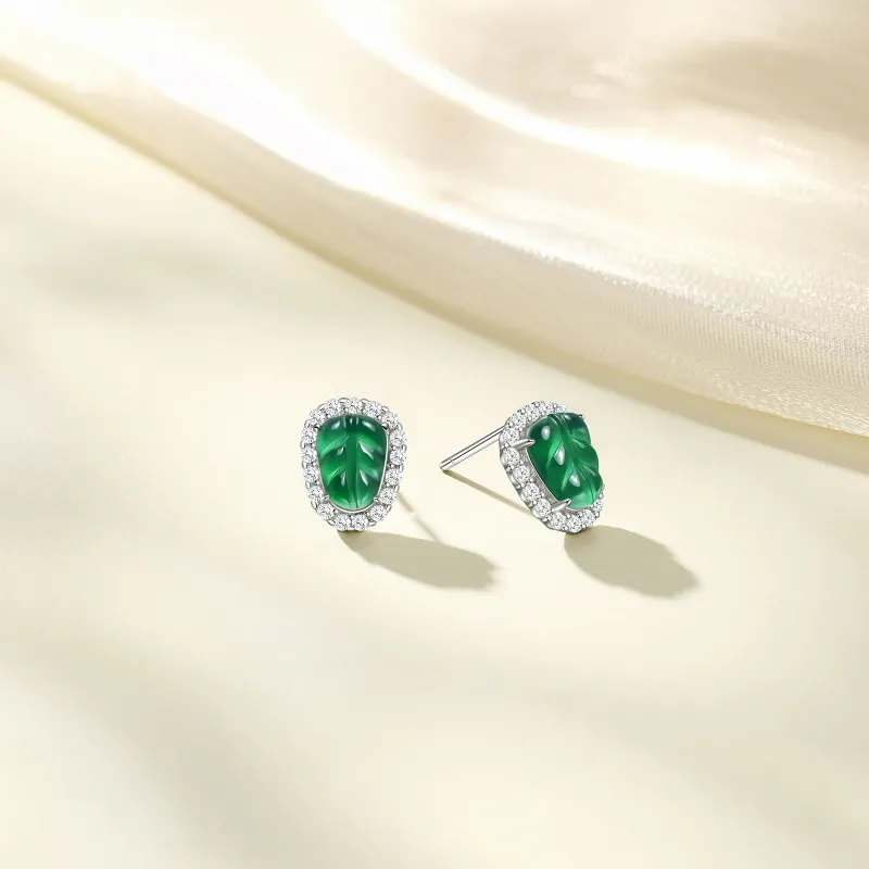 CHAOHONGJI Ice Glutinous Jadeite Stud Earrings Women's-7