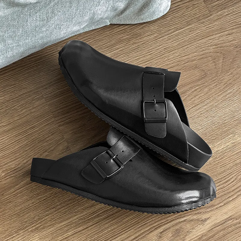 Cachiotti Slip Resistant Abrasion Resistant Closed Toe Slippers Men's Black-4