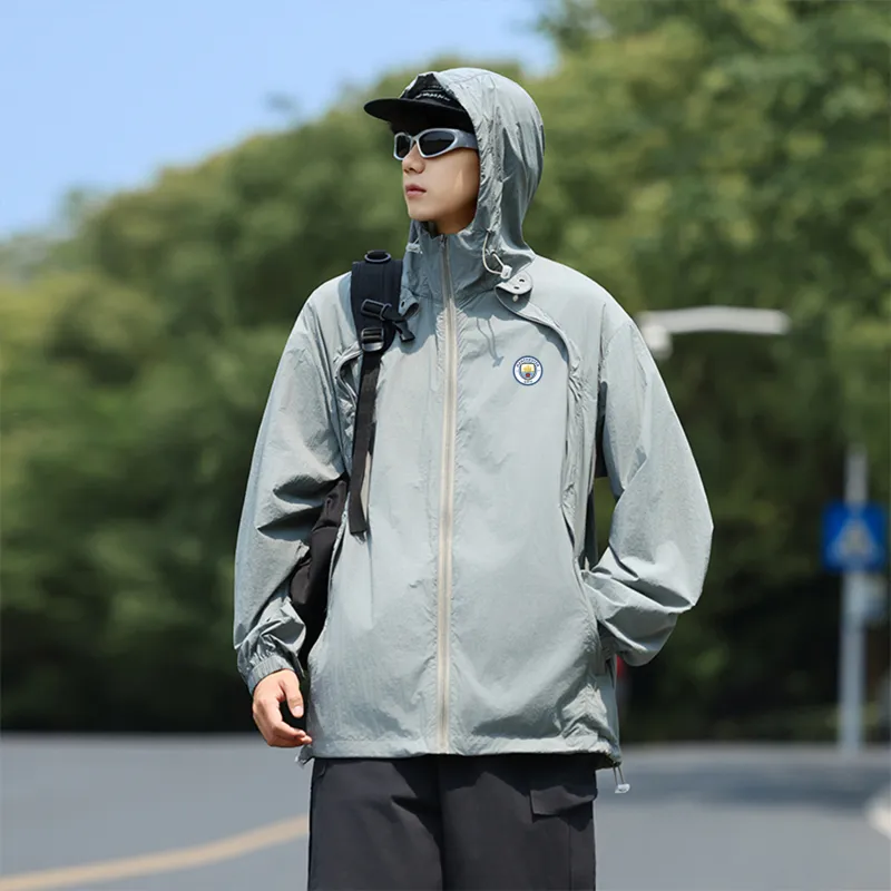 Manchester City F.C. Super Light Breathable UV Protection Windproof Sun Protection Clothing Unisex-14
