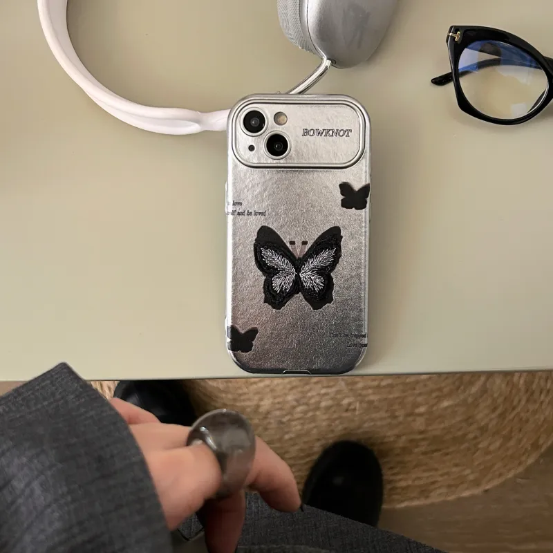 SHANGHUI TPU Material English Butterfly Phone Cases Compatibility IPhone12/13/14/15/Pro/Ma-4