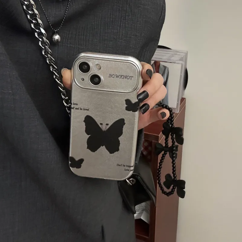 SHANGHUI TPU Material English Butterfly Phone Cases Compatibility IPhone12/13/14/15/Pro/Ma-3