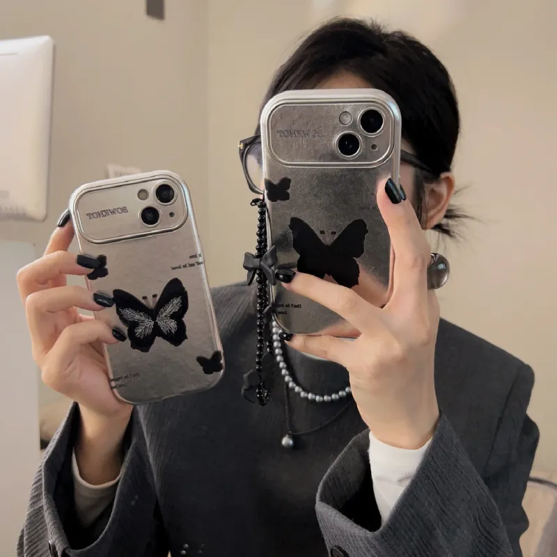 SHANGHUI TPU Material English Butterfly Phone Cases Compatibility IPhone12/13/14/15/Pro/Ma-5