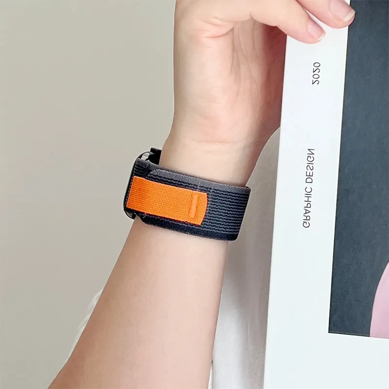 LEAPRUN Watch Band Apple Compatibility Nylon Material-5