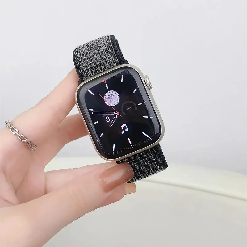 LEAPRUN Watch Band Apple Compatibility 214mm Nylon Material-5