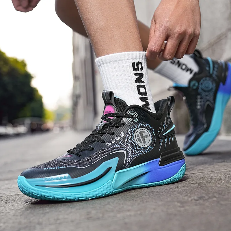 HBRK Cushioning Slip Resistant And Breathable High Top Basketball Shoes Unisex-5