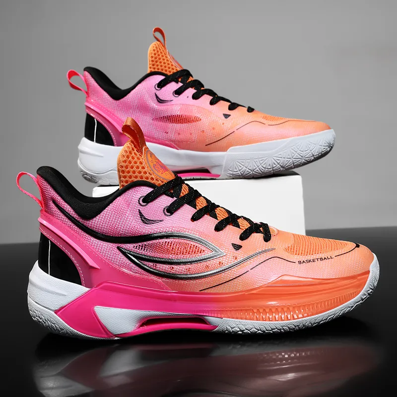 HBRK Cushioning, Slip Resistant, And Abrasion Resistant Low Top Basketball Shoes Unisex-4