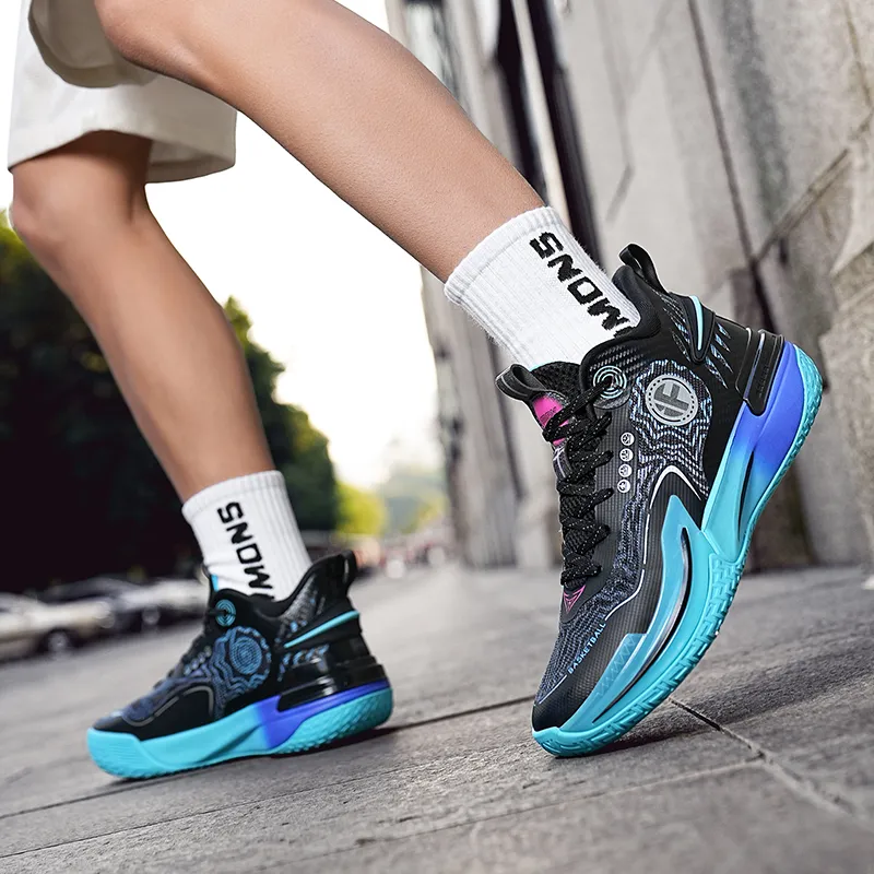 HBRK Cushioning Slip Resistant And Breathable High Top Basketball Shoes Unisex-4