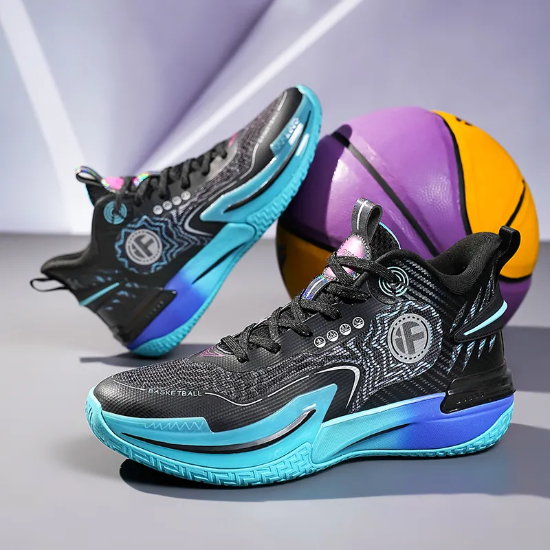 HBRK Cushioning Slip Resistant And Breathable High Top Basketball Shoes Unisex-6