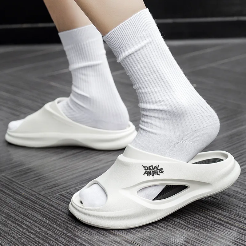 DEVIL AND ANGEL Slip Resistant Slide Slippers Unisex-5
