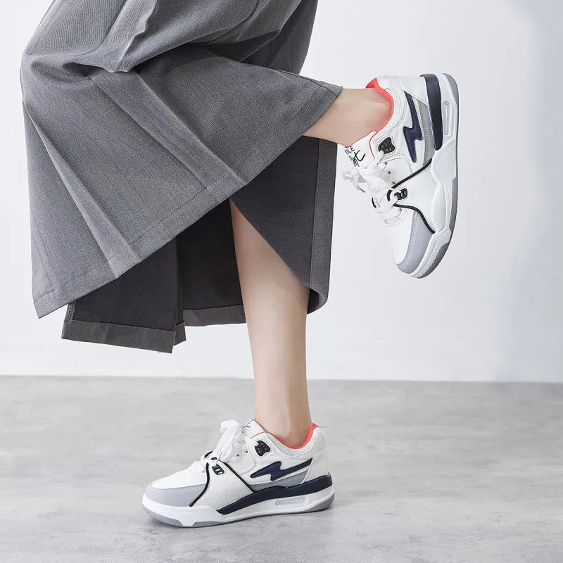Komanic White Sneakers Wear resistant And Lightweight Low Top Skateboard Shoes Women's-29