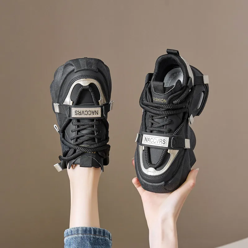 Komanic Slip Resistant, Abrasion Resistant, Breathable, Height Increasing Low Top Chunky Sneakers Women's-16