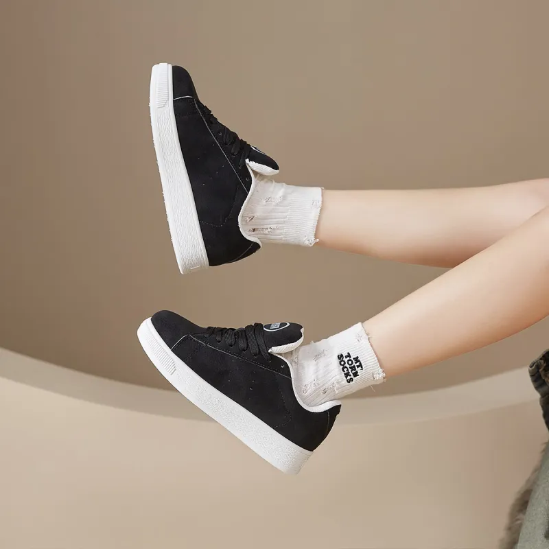 Komanic Couple's Hong Kong Chic Women's Lightweight, Breathable, And Slip Resistant Low Top Puffy Shoes Women's Black-2
