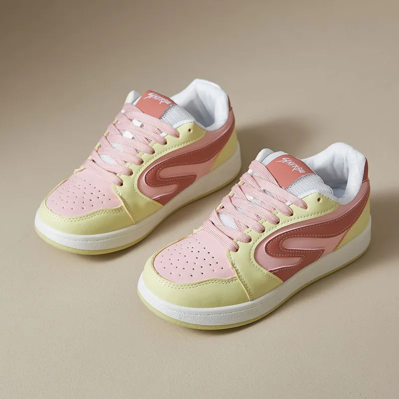 Komanic Height Increasing Balance Support Abrasion Resistant Lightweight Breathable Low Top Skateboard Shoes Women's-16
