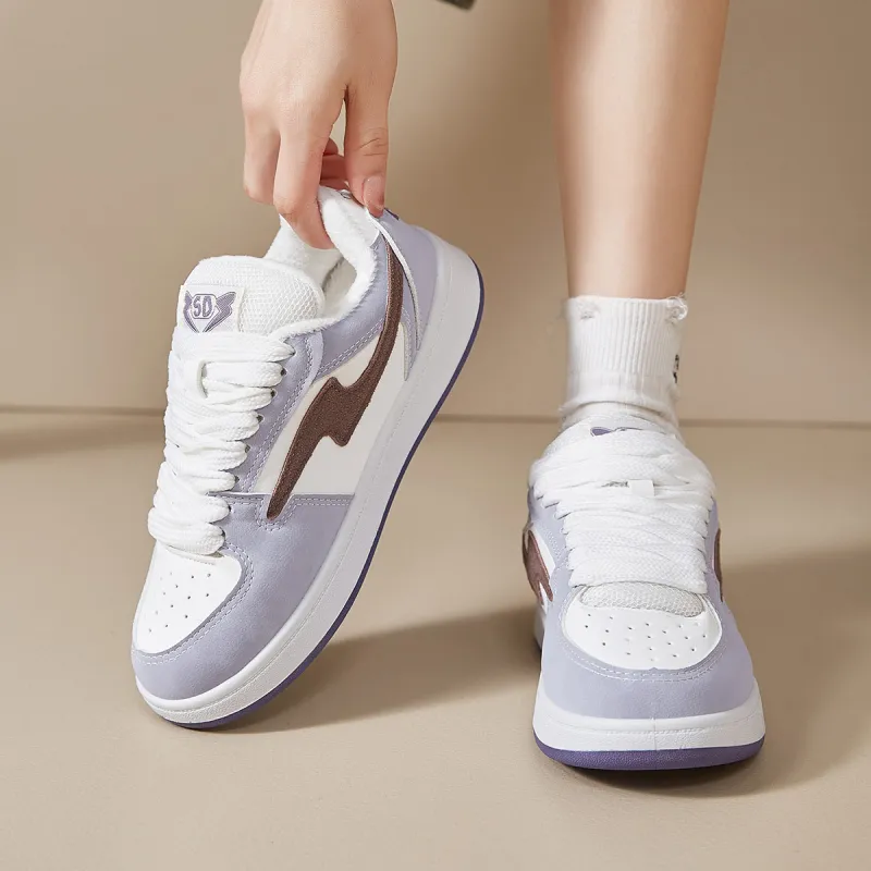 Komanic Niche Vintage Feel Low Top Lightning Skateboard Shoes Women's-1