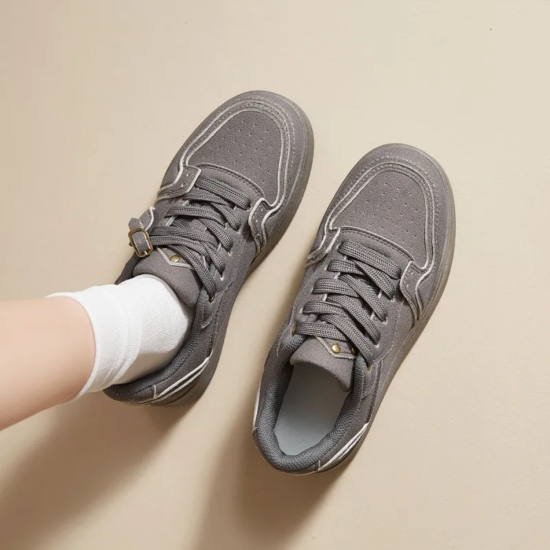 Komanic Niche Casual Vintage Low Top Puffy Shoes Women's-7