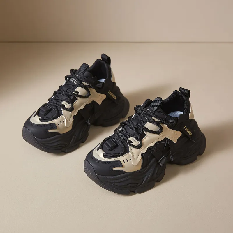 Komanic Slip Resistant, Abrasion Resistant, And Balanced Low Top Chunky Sneakers Women's-16