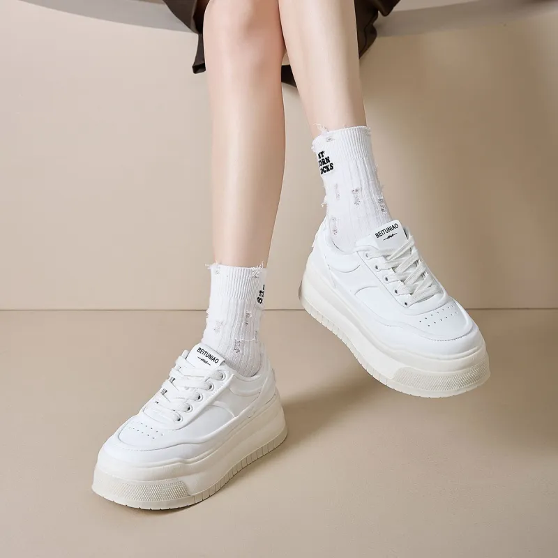 Komanic Anti Slip And Wear Resistant Height Increasing Low Top Skateboard Shoes Women's-8