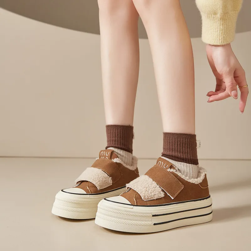 Komanic Low Top Fleece Lined Thermal Casual Shoes Women's-8