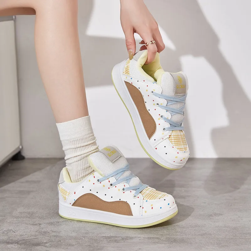 Komanic Niche Teeny Bopper Cute Style Refreshing Slip Resistant Low Top Puffy Shoes Women's-11