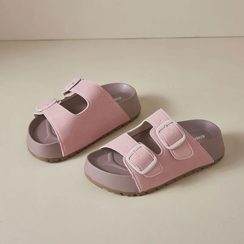 Komanic Rubber Sole Stitching Slip Resistant Abrasion Resistant Cushioning Slide Slippers Women's-14