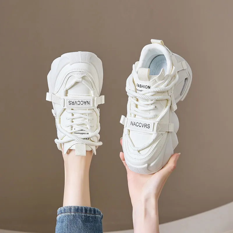 Komanic Slip Resistant, Abrasion Resistant, Breathable, Height Increasing Low Top Chunky Sneakers Women's-10