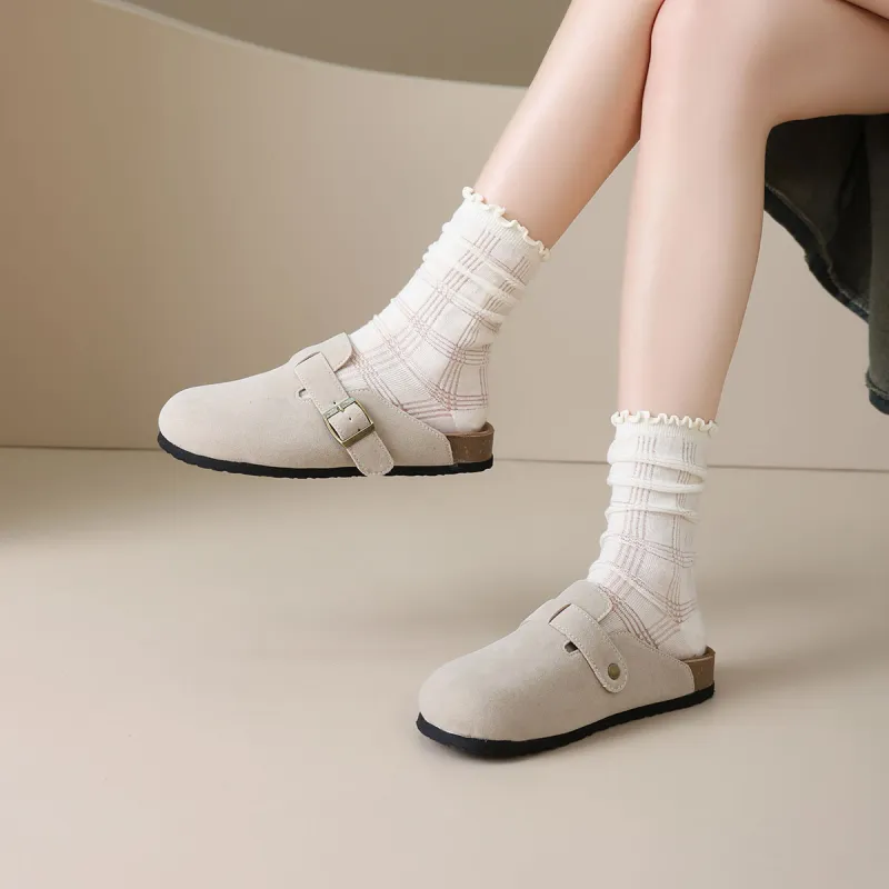 Komanic Stitching Closed Toe Slippers Unisex-7