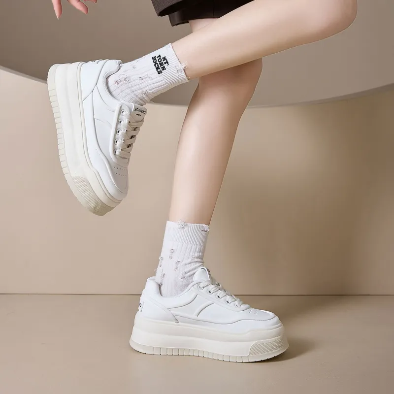 Komanic Anti Slip And Wear Resistant Height Increasing Low Top Skateboard Shoes Women's-6