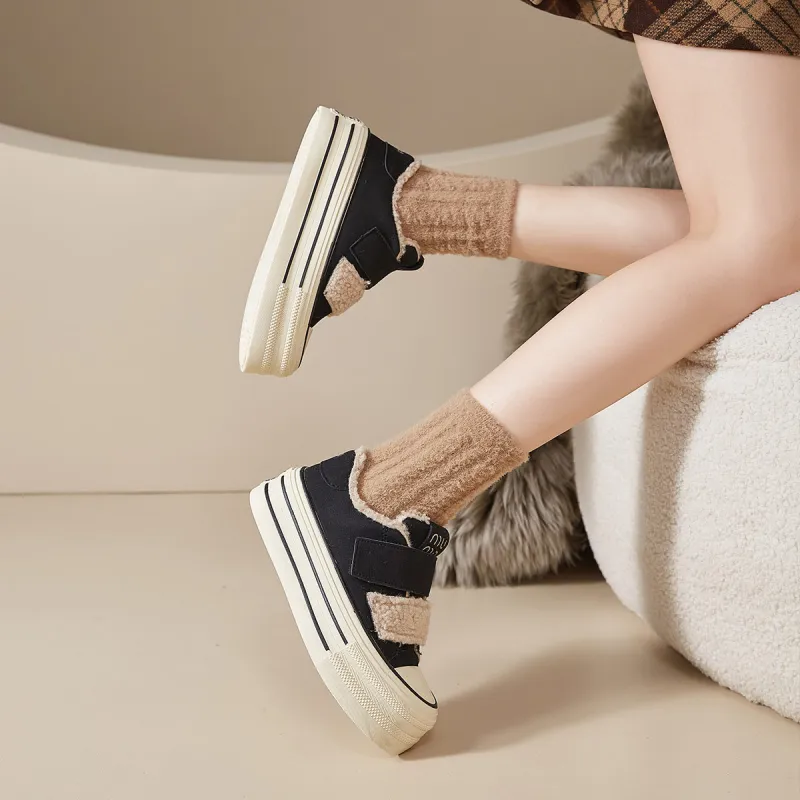 Komanic Low Top Fleece Lined Thermal Casual Shoes Women's-3