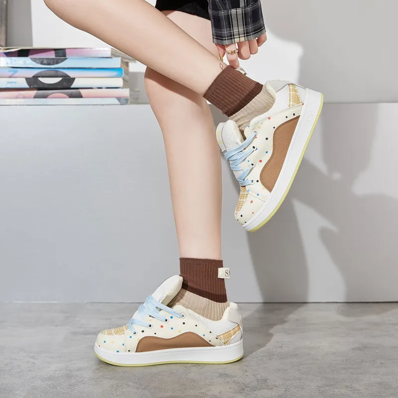 Komanic Niche Teeny Bopper Cute Style Refreshing Slip Resistant Low Top Puffy Shoes Women's-24
