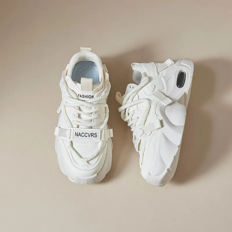 Komanic Slip Resistant, Abrasion Resistant, Breathable, Height Increasing Low Top Chunky Sneakers Women's-9