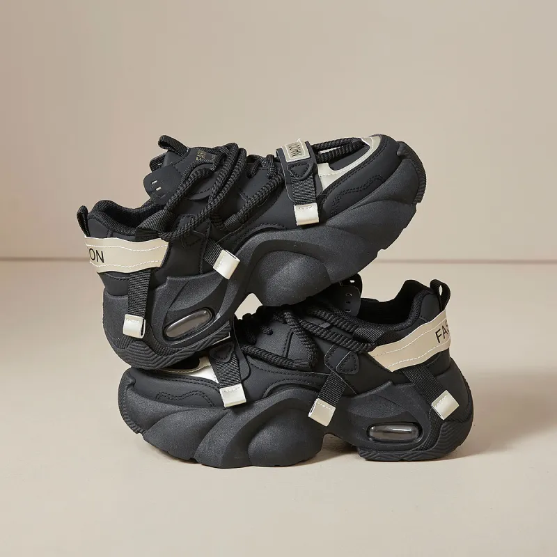 Komanic Slip Resistant, Abrasion Resistant, Breathable, Height Increasing Low Top Chunky Sneakers Women's-15