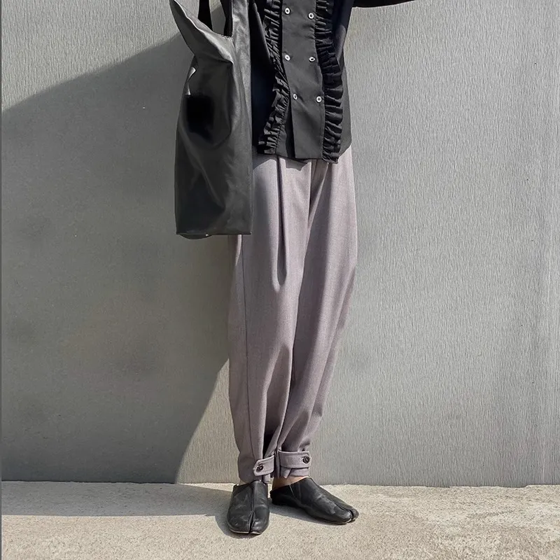 COMMON VALUE 'Riverbank La Jetee' Suit Trouser Unisex Elegant Gray-1
