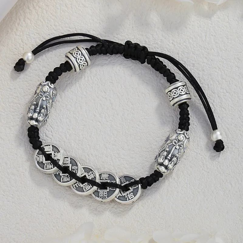 AFN 999 Fine Silver Pure Silver Bracelets Men's-2