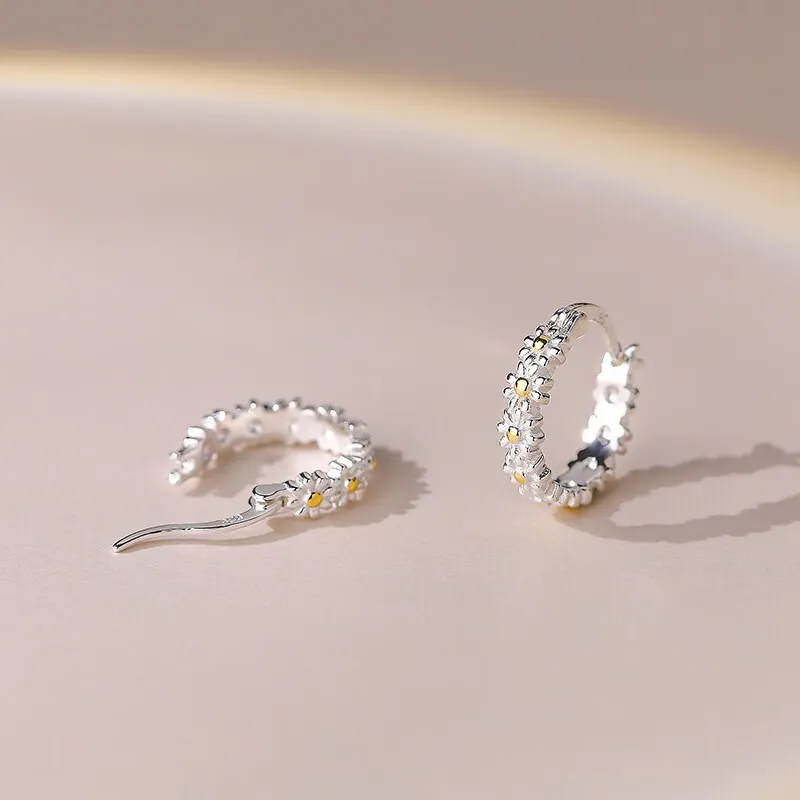 AFN 925 Sterling Silver Earrings Women's-2