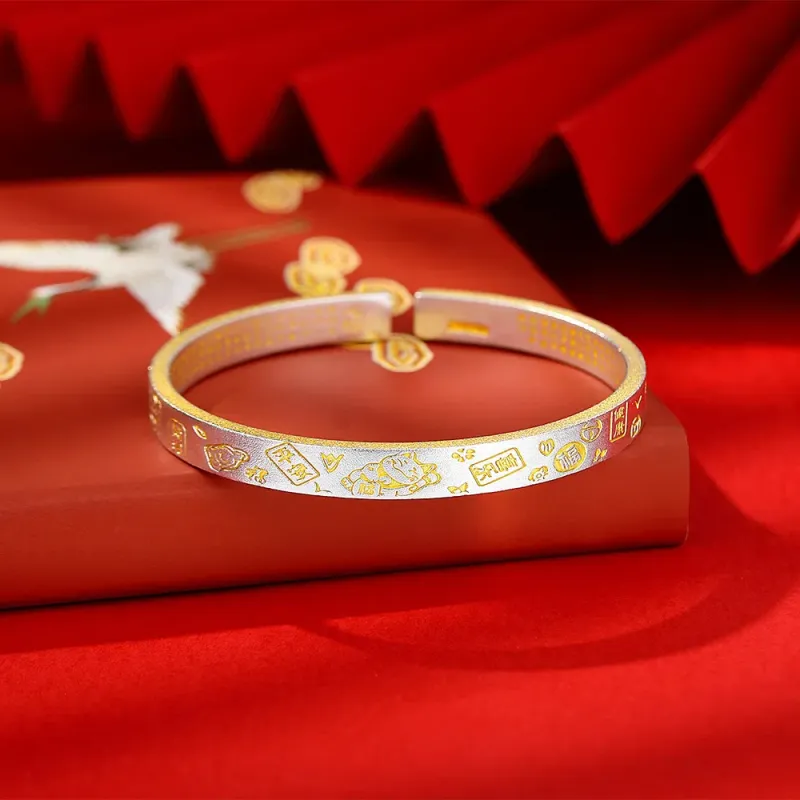 AFN 999 Fine Silver Bangles Men's-2
