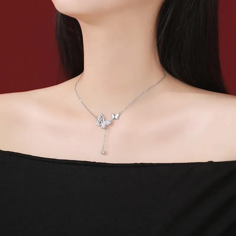 AFN 925 Sterling Silver Necklaces Women's-5