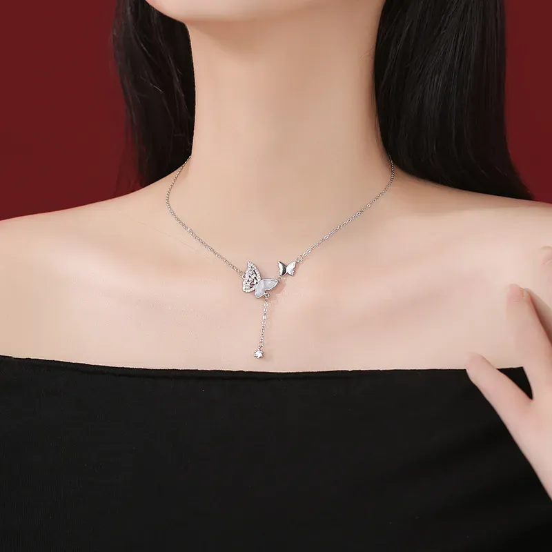 AFN 925 Sterling Silver Necklaces Women's-6