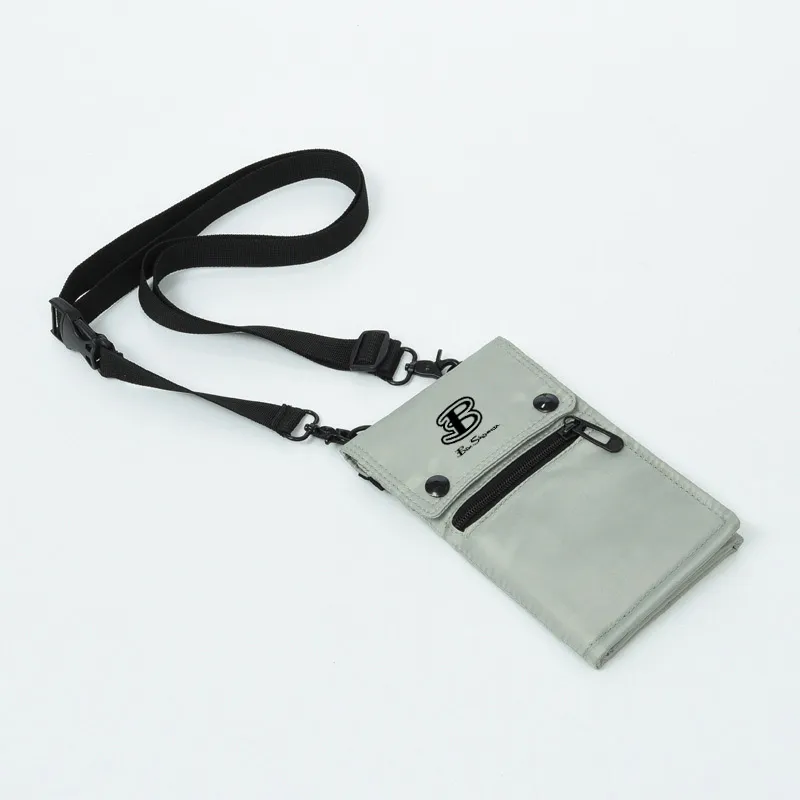 BEN SHERMAN Nylon Crossbody Bag, Shoulder Bag Unisex Black/Gray/Green-4
