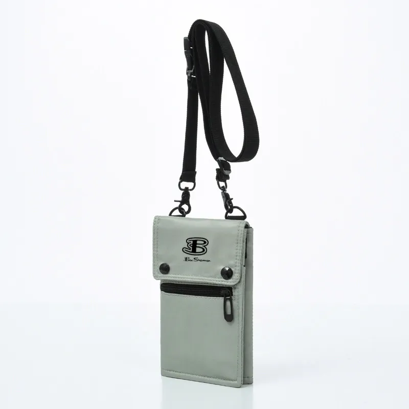 BEN SHERMAN Nylon Crossbody Bag, Shoulder Bag Unisex Black/Gray/Green-3