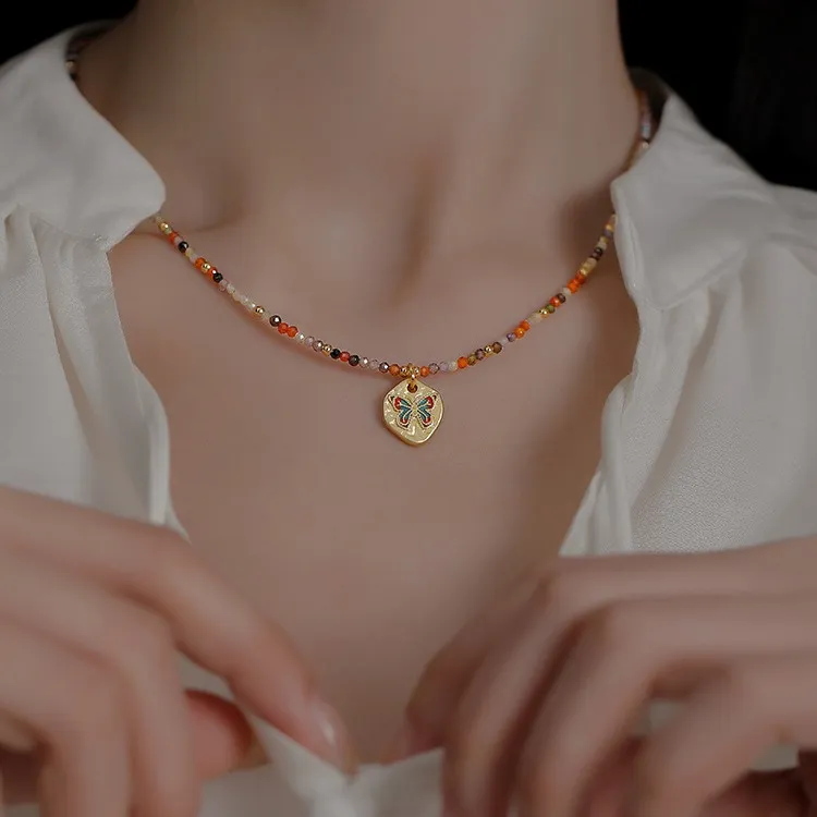 KING OF BLING Alloy With Semi Precious Stones Necklaces Women's Year Of The Snake Good Luck-4