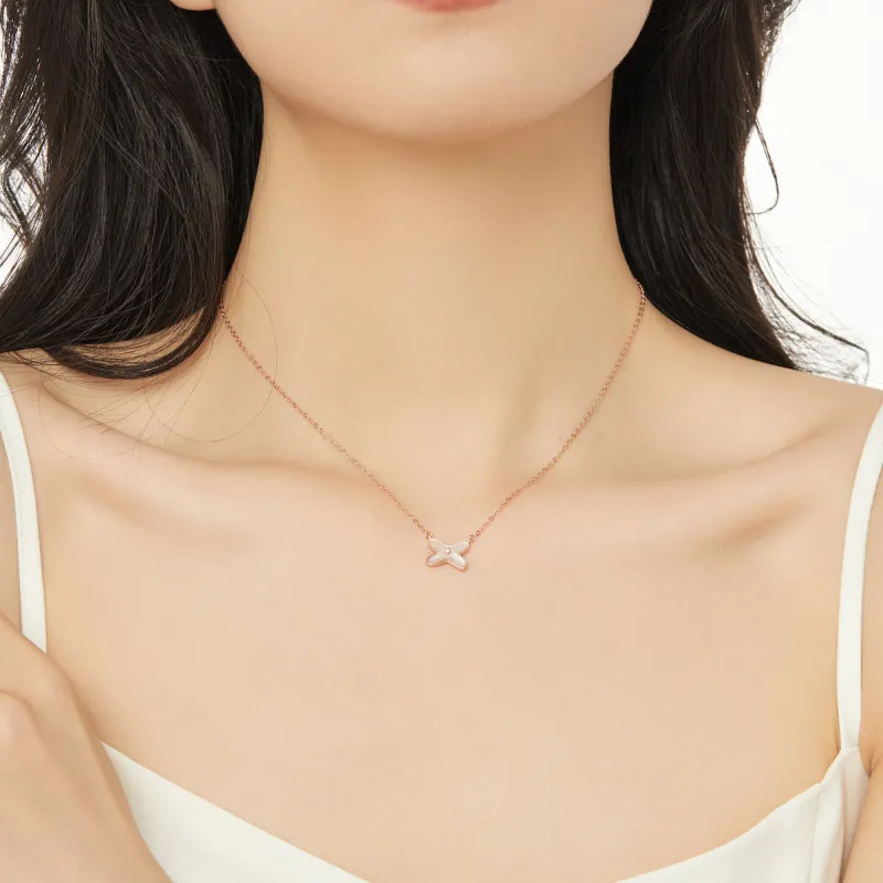 KING OF BLING 925 Silver, Mother Of Pearl, Cubic Zirconia Necklaces Women's-6