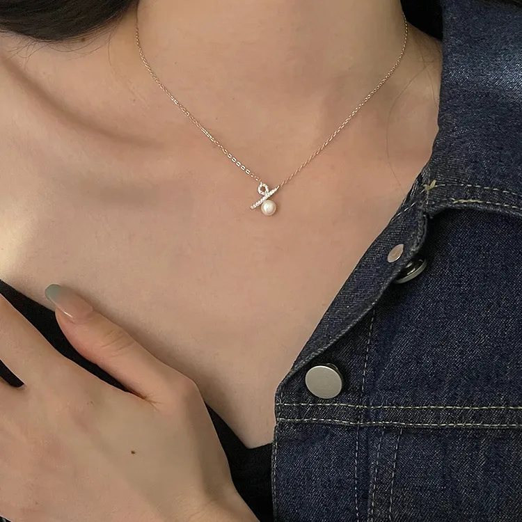 KING OF BLING 925 Sterling Silver With Zircon Necklaces Women's Sweet Peach Blossom, Good Luck-4