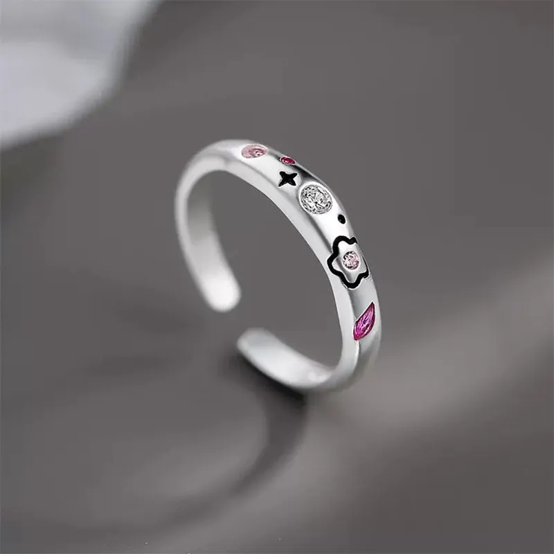 KING OF BLING 925 Sterling Silver With Zircon Rings Women's Year Of The Snake Good Luck-1