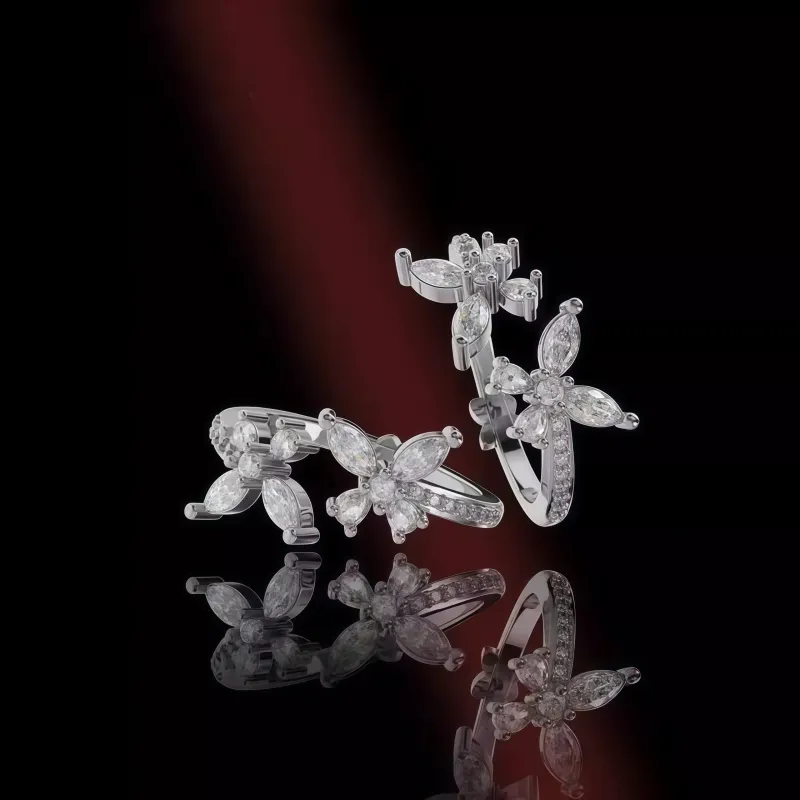 KING OF BLING Alloy Zircon Rings Unisex-5