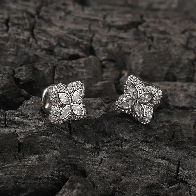 KING OF BLING Alloy With Zircon Stud Earrings Unisex-2